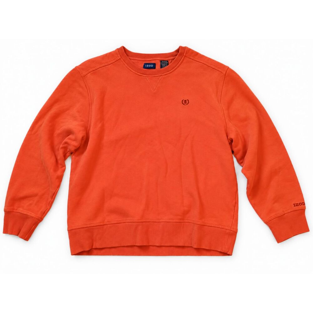 Vintage IZOD Collection Sweatshirt Men's L Orange 100% Cotton Crewneck 90s